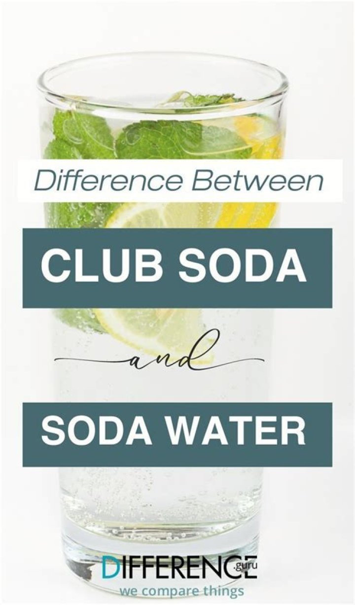 Are club soda and soda water the same?