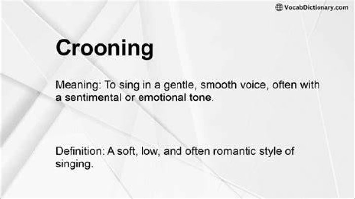 Are you crooning meaning?