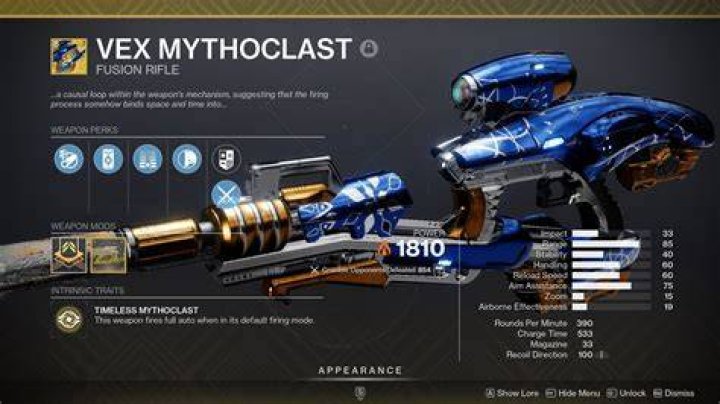 Does vex mythoclast drop rate increase?
