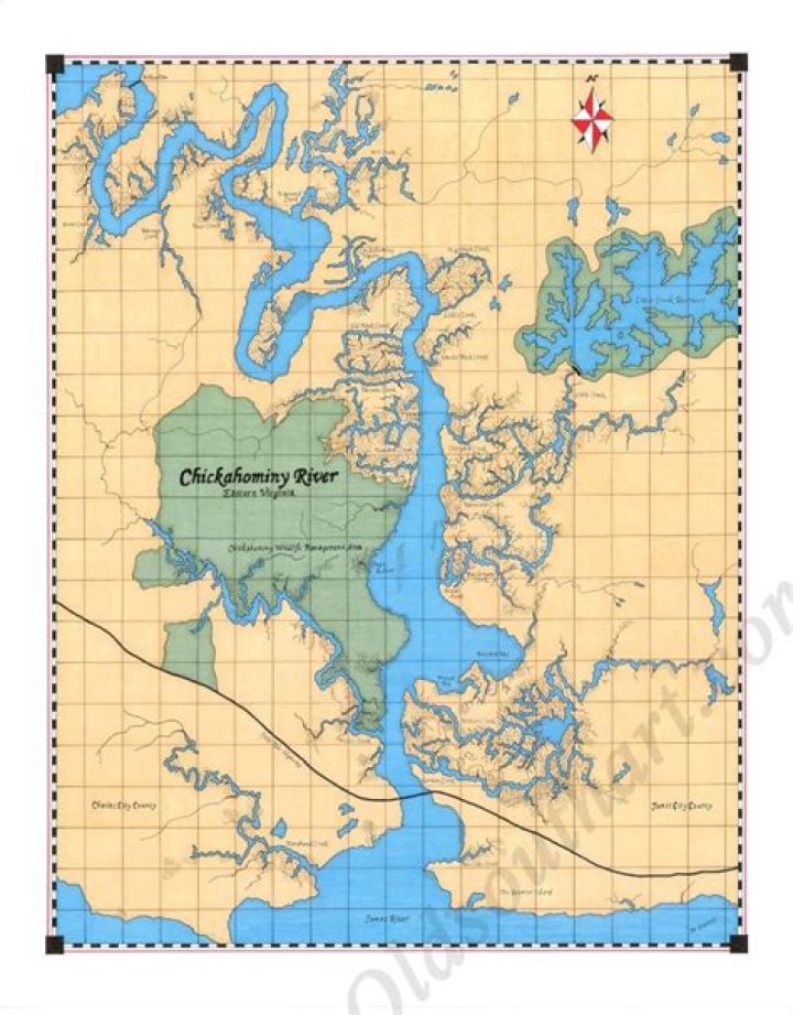 How deep is chickahominy river?