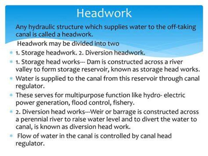 How does headworks work?