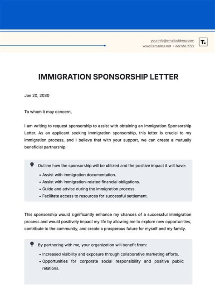 How does sponsorship work for immigration?