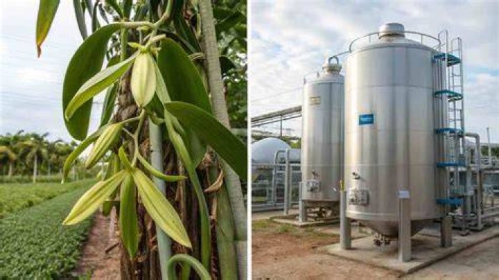 How is synthetic vanillin made?
