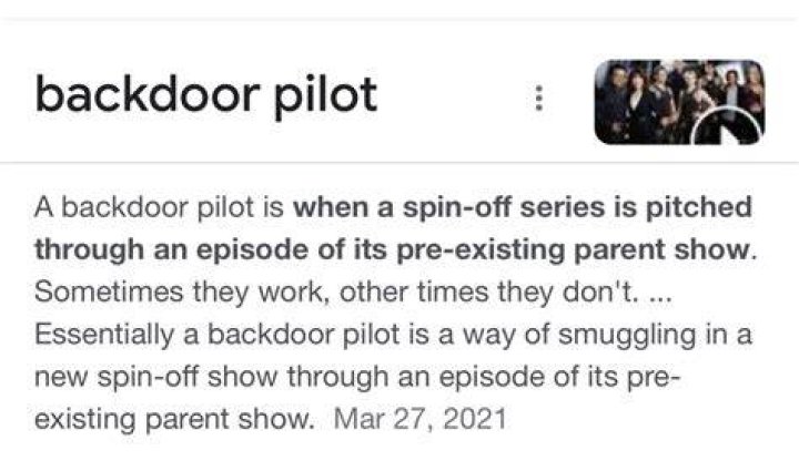 Was the chatterbox a backdoor pilot?