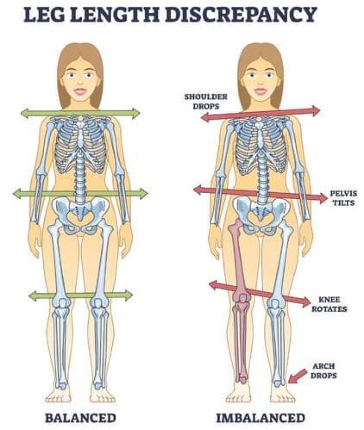 What causes unaligned hips?