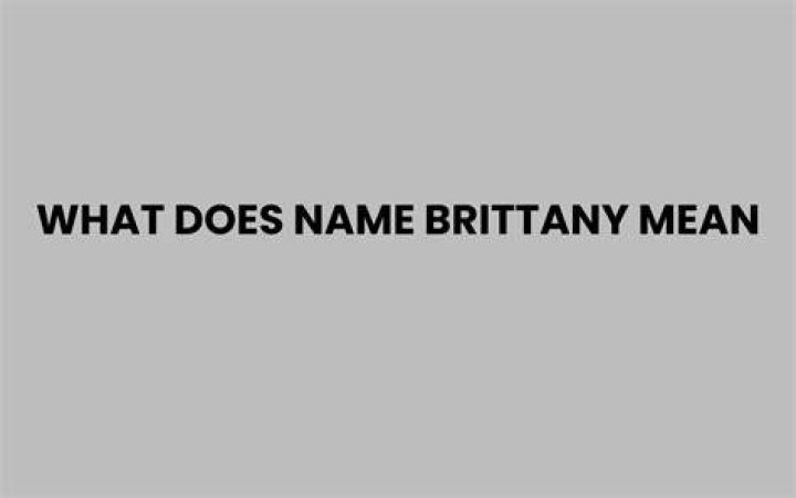 What does name brittni mean?