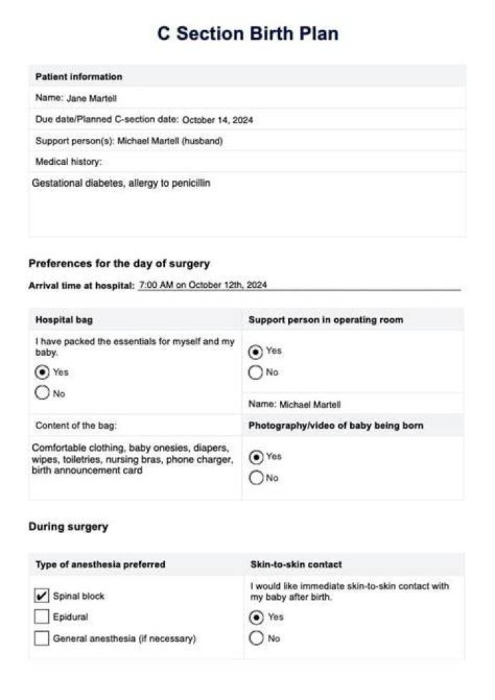 What is a planned c section?