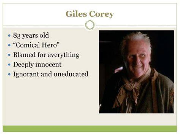 What is giles corey known for?