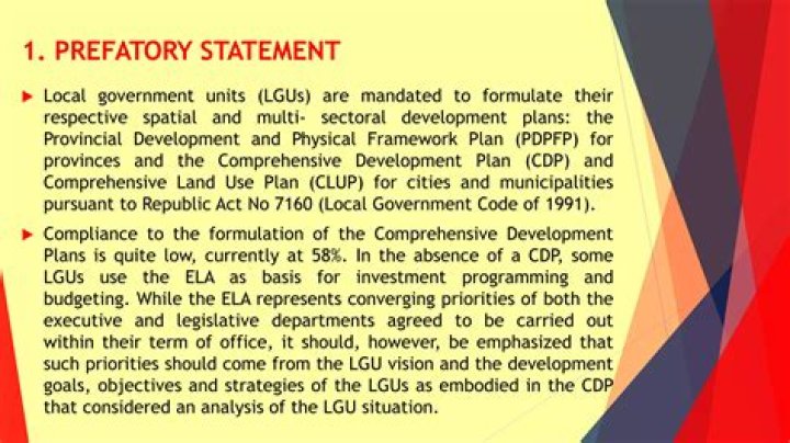 What is prefatory statement?