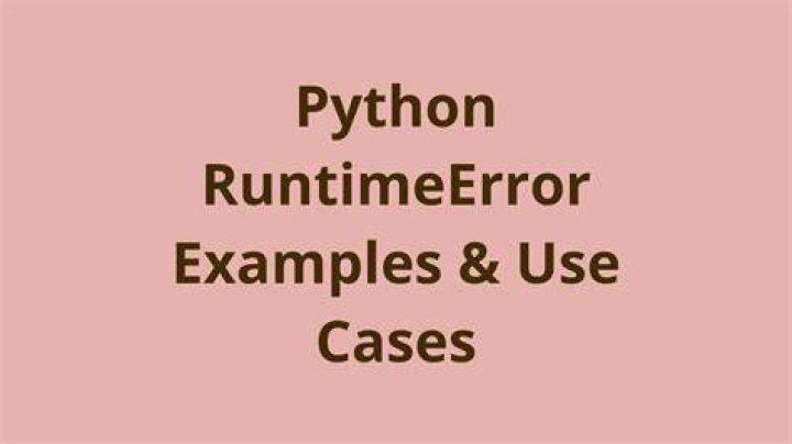 When runtime error occurs in python?