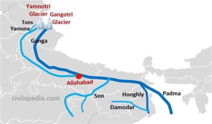 Where damodar river meets ganga?