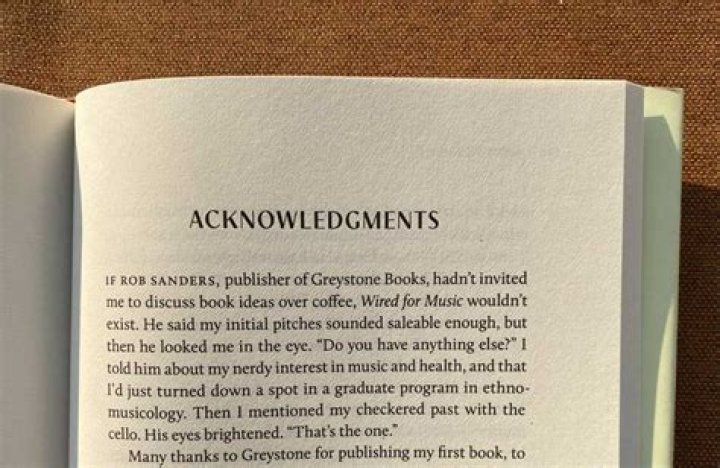 Where do acknowledgments go in a book?