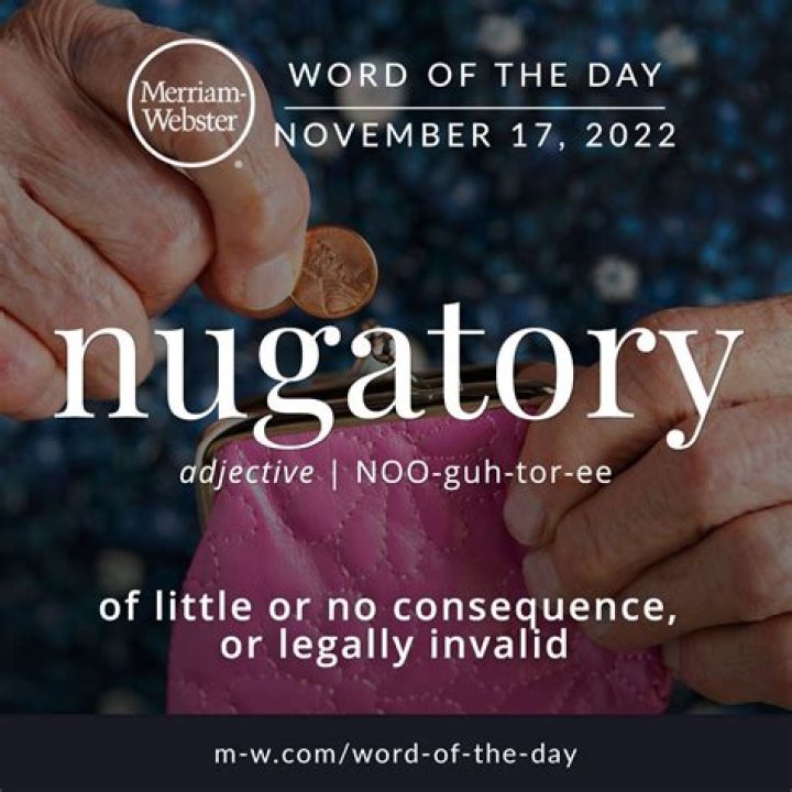 Where does the word nugatory come from?
