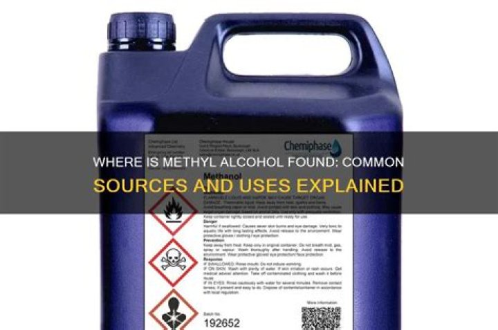Where is methyl alcohol?
