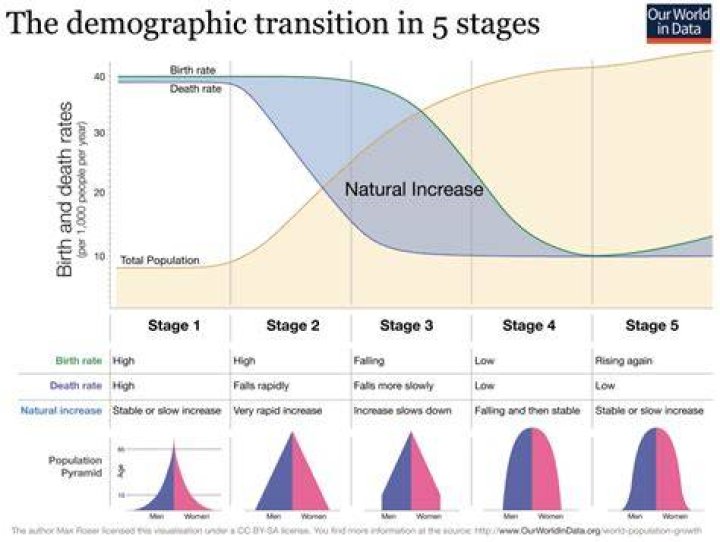 Which is demographic transition?