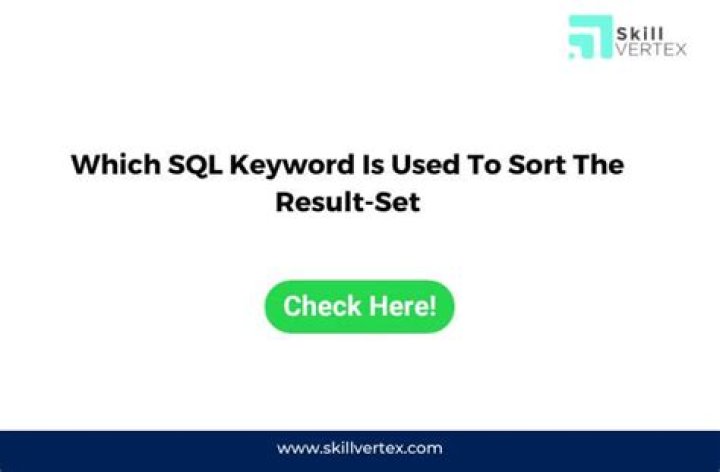 Which sql keyword is used to sort the result-set?